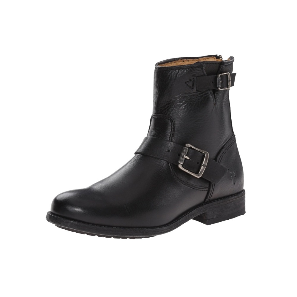 Frye Tyler Engineer Black Leather Boots